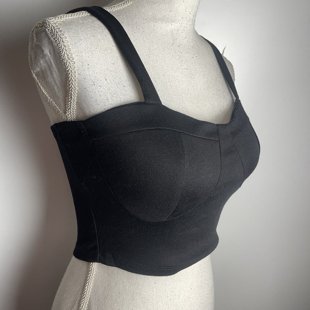 The Arte by Zenana‎ Bustier Cup Sleeveless Crop Top Sexy Top Women BLACK MEDIUM